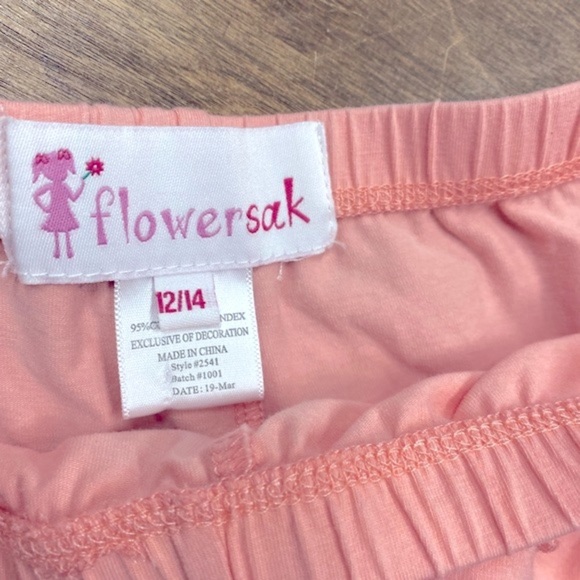 Flowersak little girls 12-14 set of pants and shorts ruffle hem - Picture 7 of 7